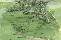 CB aerial, watercolour