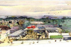 Cultural Centre, Katoomba, watercolour