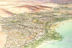 Mulataga aerial, watercolour