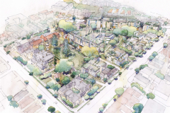 aerial view Waverly Church site