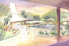 David Wardman, Kerrawa Beach Resort, watercolour