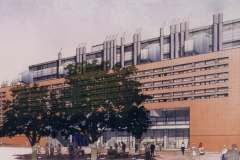 David Wardman,  Scientia Building UNSW, watercolour