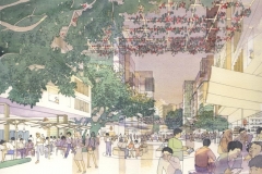 David Wardman, NTU Singapore, watercolour