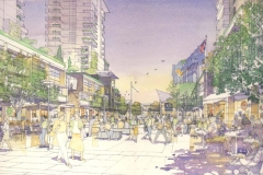 David Wardman, Merryland Square, watercolour