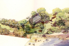 David Wardman, Marine Biology Station, watercolour