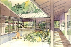 David Wardman, CB Interior, watercolour
