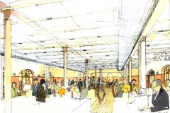David Wardman, Peace Hall, watercolour