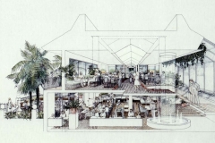 David Wardman, Restaurant Section, watercolour